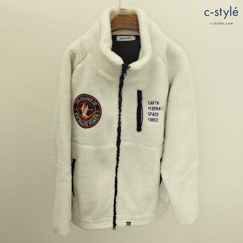 STRICT-G ストリクトジー ボアフリースジップパーカー Z.A.F.Tモデル L ホワイト 機動戦士ガンダムSEED