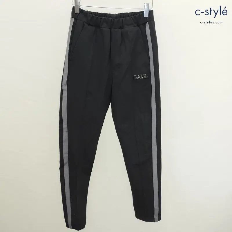 BALR. ボーラー Louis Slim Crossing Tape Track Pants トラックパンツ S ブラック