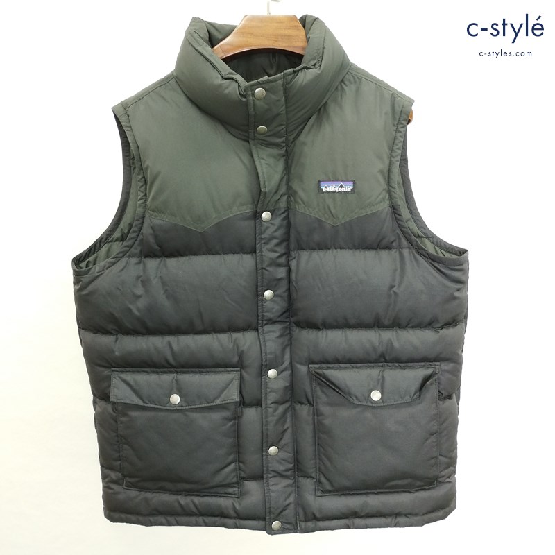 Patagonia パタゴニア SLINGSHOT DOWN VEST ダウンベスト M ブラック×カーキ 27571F0