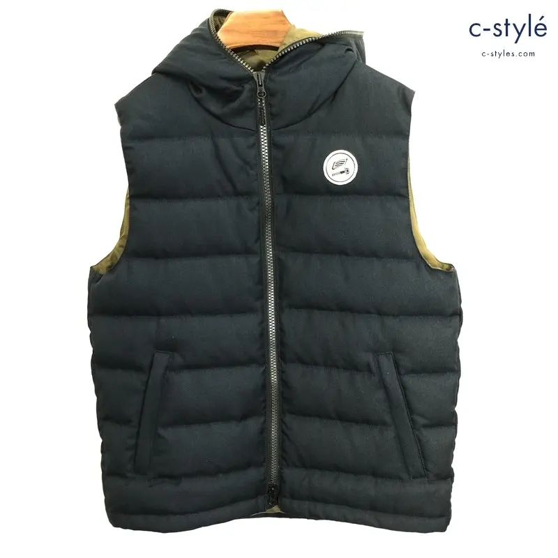 HYOD ヒョウドウ OFFLINE DOWN VEST ベストダウン L ネイビー×カーキ OFJ602N フーディ