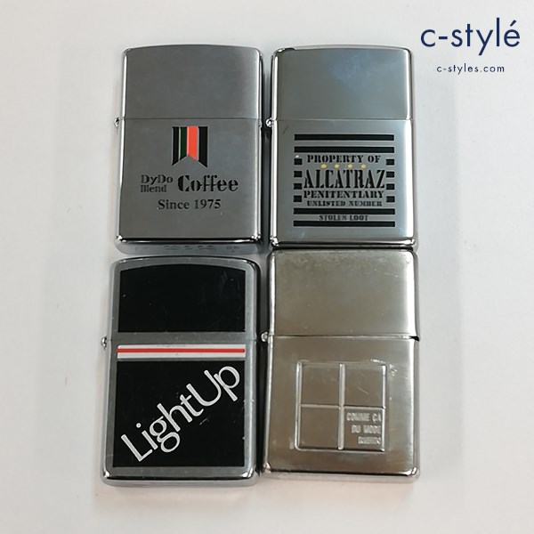 ZIPPO ジッポー オイルライター ダイドーブレンドコーヒー アルカトラズ LigitUp コムサモードメン 計4点