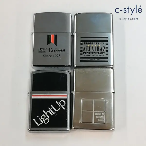 ZIPPO ジッポー オイルライター ダイドーブレンドコーヒー アルカトラズ LigitUp コムサモードメン 計4点