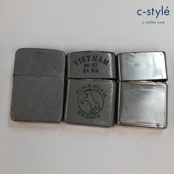ZIPPO ジッポー オイルライター 喫煙具 1966年製 ベトナム BLACK HORSE BRIGADE 他 計3点