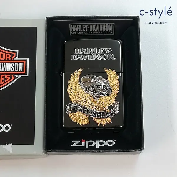 ZIPPO HARLEY-DAVIDSON ハーレーダビッドソン イーグル ビッグメタル オイルライター シルバー×ゴールド