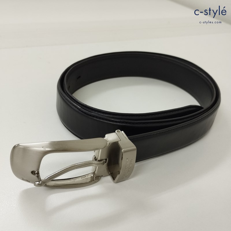 BURBERRY BLACK LABEL バーバリーブラックレーベル レザーベルト ブラック 無地