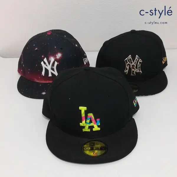 NEW ERA ニューエラ キャップ 7・1/4 57.7cm ブラック ヒョウ柄 LA 計3点