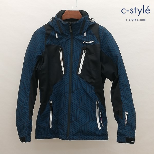 RS TAICHI アールエスタイチ エアパーカ ジャケット M ブラック×ネイビー RSJ307 フード付 バイクウェア