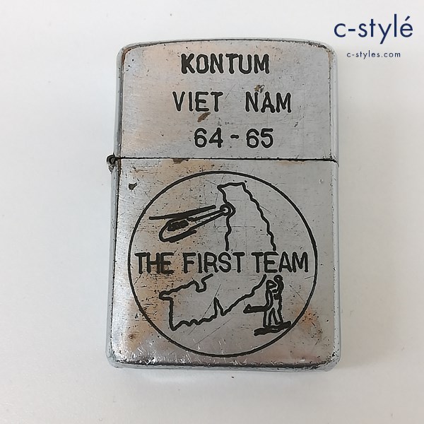 ZIPPO ジッポー オイルライター シルバー ベトナム FIRST TEAM 第1騎兵師団 喫煙具