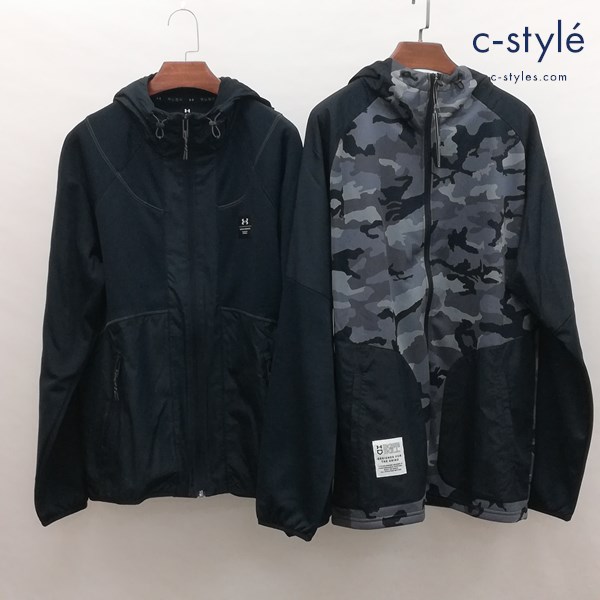 UNDER ARMOUR アンダーアーマー ジャケット XL MD ブラック系 1375377 1373806 長袖 ジップアップ