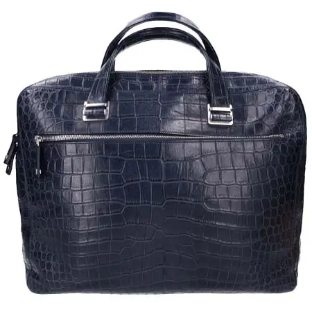 dunhill(ダンヒル) バッグ ネイビー クロコダイルレザー ブリーフケース