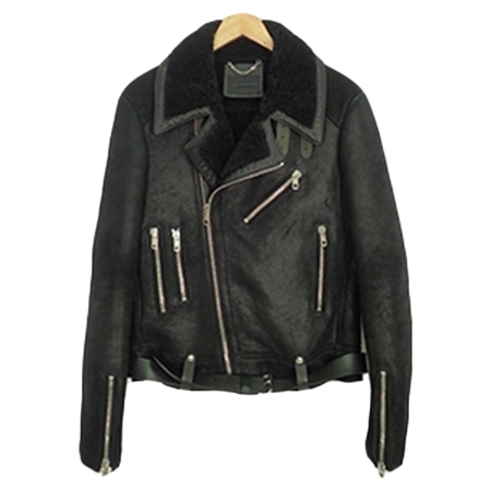 DIESEL JACKET(ディーゼル) ジャケット シープレザー ムートンダブルライダースジャケット