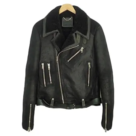 DIESEL JACKET(ディーゼル) ジャケット シープレザー ムートンダブルライダースジャケット