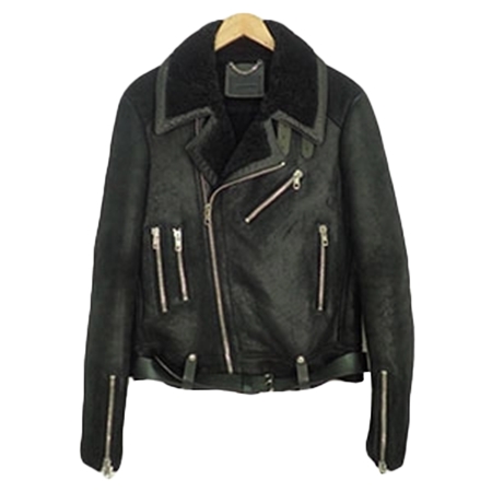 DIESEL BLACK GOLD(ディーゼルブラックゴールド) ムートン ダブルライダースジャケット