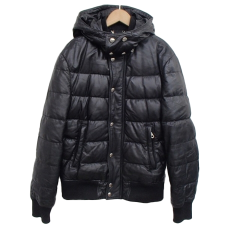 DIESEL BLACK GOLD(ディーゼルブラックゴールド) ダウンジャケット ラムレザー