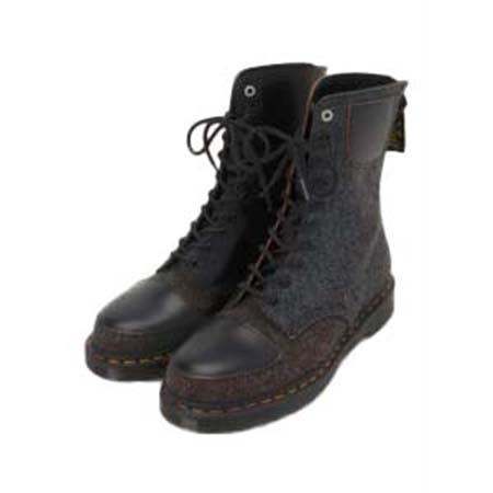Dr.Martens(ドクターマーチン)×Y’s(ワイズ) ブーツ 10ホール 10-EYES BACK ZIP BOOTS MOON FABRIC BLACK
