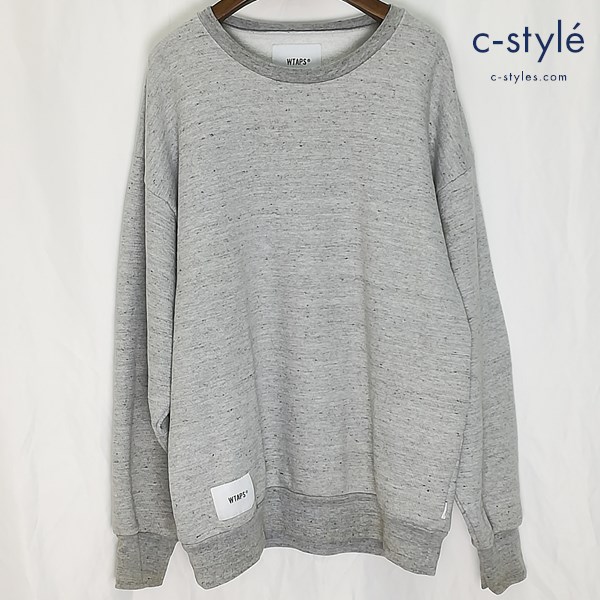 WTAPS ダブルタップス ACADEMY CREW NECK X02 グレー クルーネック 201ATDT-CSM23 トレーナー 長袖