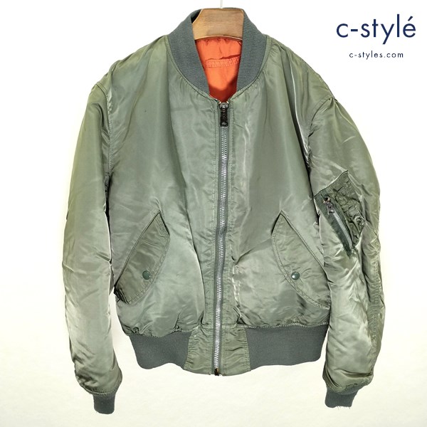 ALPHA INDUSTRIES アルファインダクトリーズ フライトジャケット M カーキ MIL-J-82790J(USAF) MA-1 90’s ミリタリー