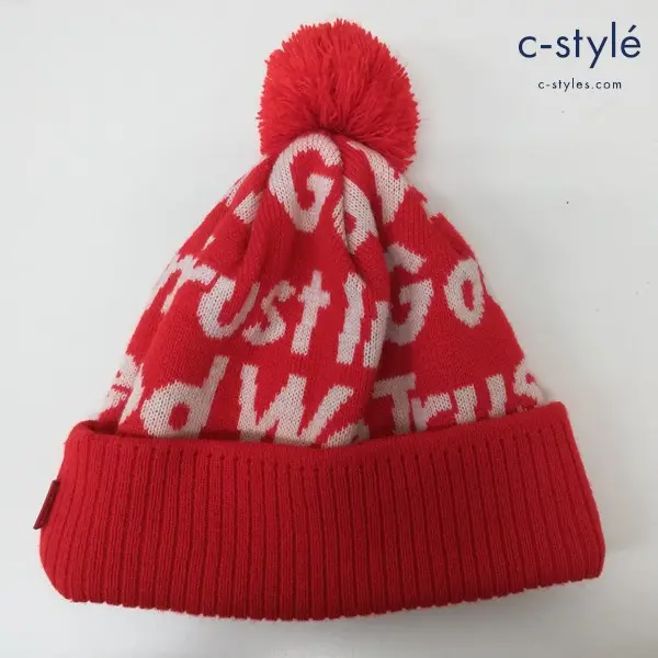 Supreme シュプリーム In God Trust Beanie ニット帽 フリー レッド ニットキャップ 帽子