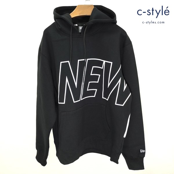 NEW ERA ニューエラ プルオーバーパーカー XL ブラック ビッグロゴ スウェット フーディー 13330828