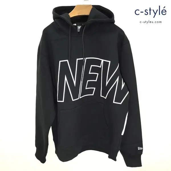 NEW ERA ニューエラ プルオーバーパーカー XL ブラック ビッグロゴ スウェット フーディー 13330828