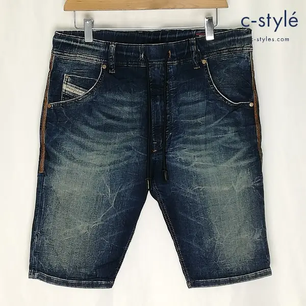 DIESEL ディーゼル ハーフデニムパンツ 30 インディゴ KROSHORT ウエストゴム