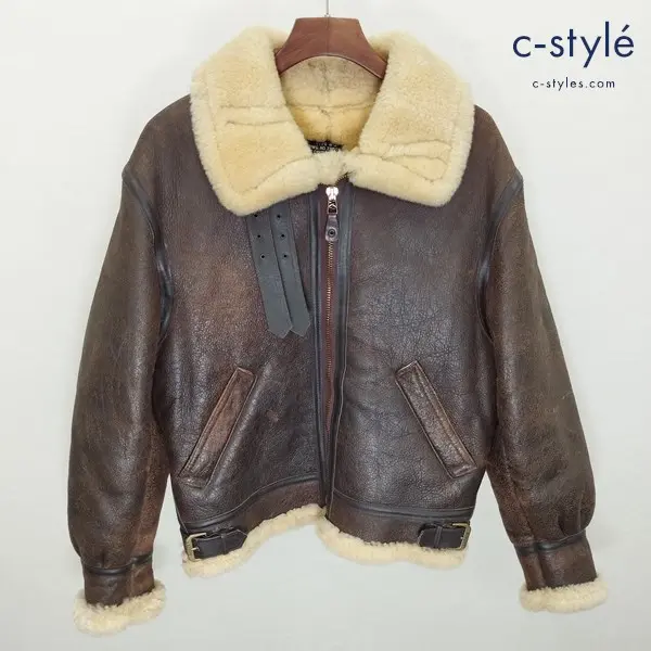 AVIREX アヴィレックス B-3 AC-17755 フライトジャケット 38 ブラウン ムートン