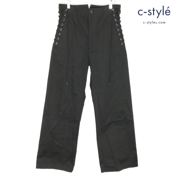 Y’s ワイズ ストレートパンツ 2 ブラック YZ-P12-023 綿100