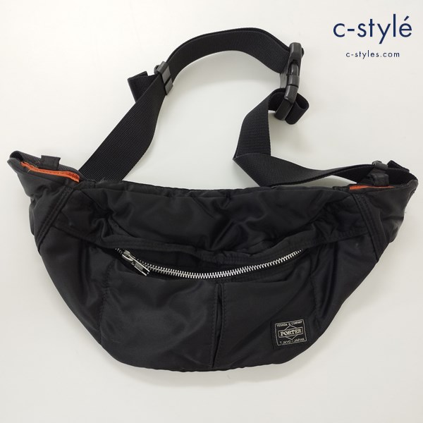 PORTER ポーター タンカー ウエストバッグ ブラック ウエストポーチ 鞄 カバン ナイロン