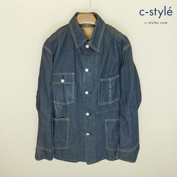 EVISU エヴィス カバーオール 40 インディゴ 布水牛タグ 綿100 Lot.1930 ジャケット ボタン