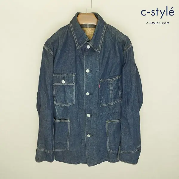 EVISU エヴィス カバーオール 40 インディゴ 布水牛タグ 綿100 Lot.1930 ジャケット ボタン