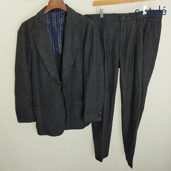 GIORGIO ARMANI ジョルジオアルマーニ スーツ セットアップ 56 ブラック系 KSGU66 KS147