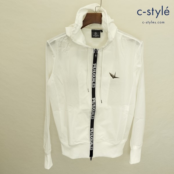 1PIU1UGUALE3 ウノピゥウノウグァーレトレ ウィンドブレーカー Ⅲ ホワイト ジップアップパーカー GRB052