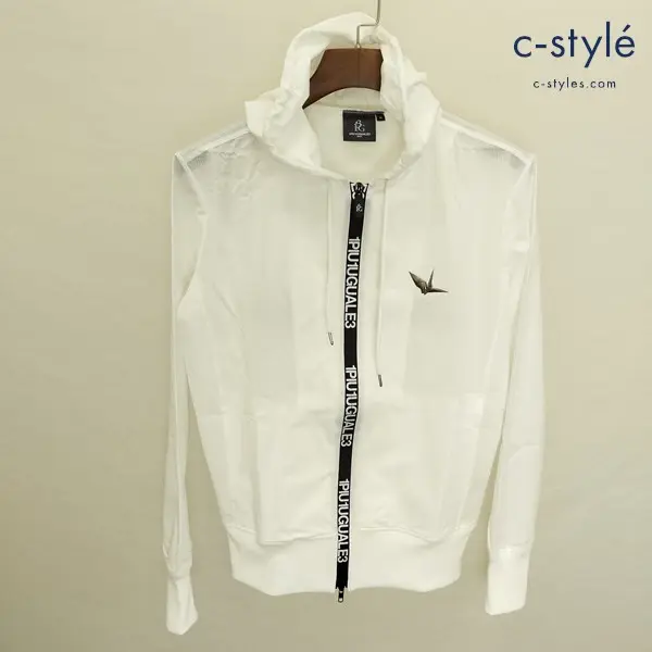 1PIU1UGUALE3 ウノピゥウノウグァーレトレ ウィンドブレーカー Ⅲ ホワイト ジップアップパーカー GRB052