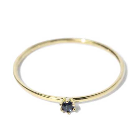 SATOMI KAWAKITA JEWELRY(サトミカワキタジュエリー) R1601S 18K Yellow Gold Black Sapphire Ring