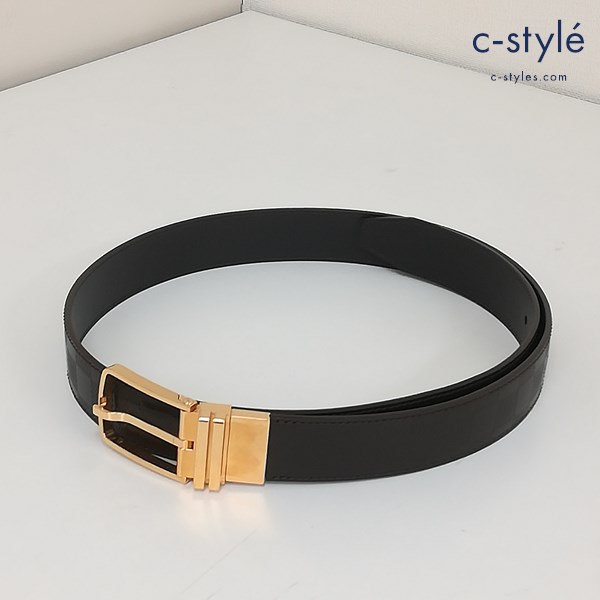 LOUIS VUITTON ルイヴィトン プレーンベルト 100/40 ブラック系 M9675