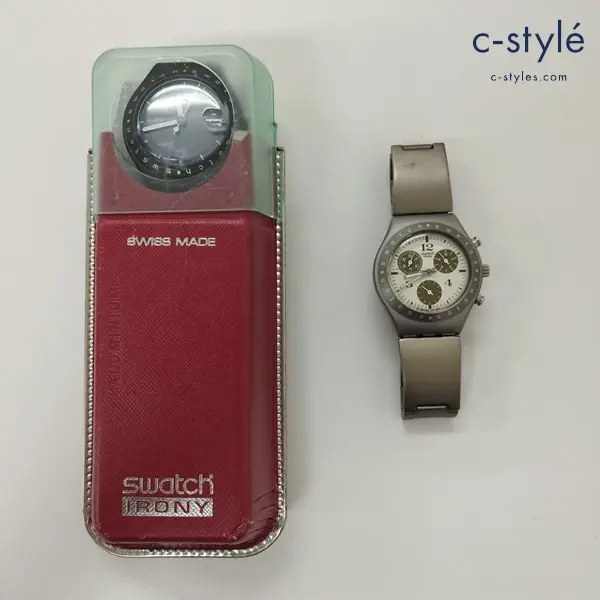 swatch スウォッチ 腕時計 wild eyes Yms 1002AG シルバー系 DARK MOON YGB4000AG ブラック系