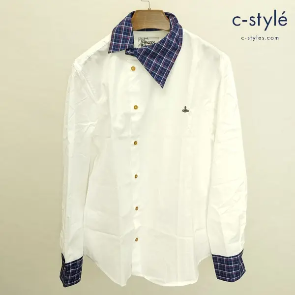 Vivienne Westwood MAN ヴィヴィアンウエストウッドマン アシンメトリーシャツ 50 ホワイト系 VW-WR-87533