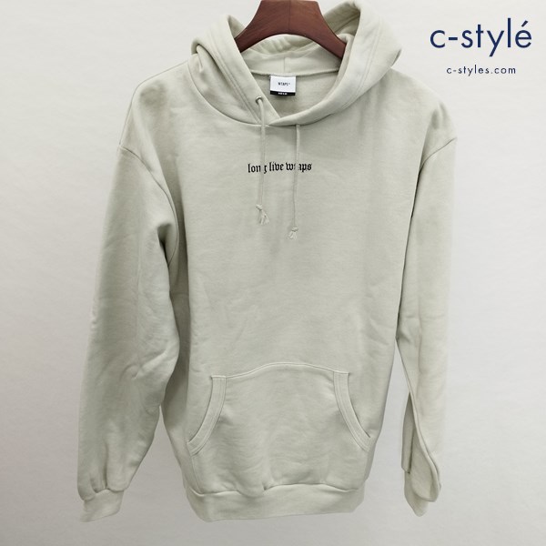 WTAPS ダブルタップス パーカー 03 ベージュ系 プルオーバー LONG LIVE WTAPS 裏起毛 綿100