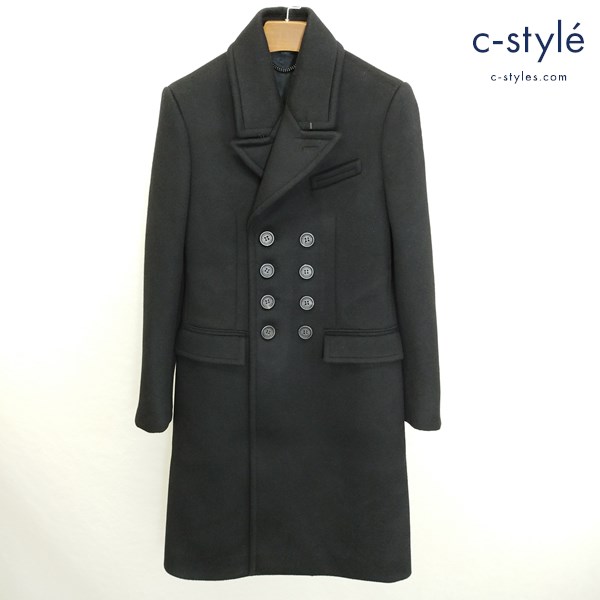 Burberry Prorsum バーバリープローサム カシミヤダブルブレストコート 44 ブラック イタリア製 袖ボタン