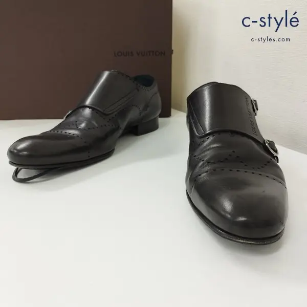 LOUIS VUITTON ルイヴィトン ドレスシューズ 7・1/2 ブラック ST1110 イタリア製