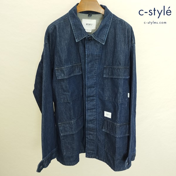 WTAPS ダブルタップス 長袖シャツ 03 インディゴ WVDT-SHM02 デニム 綿100