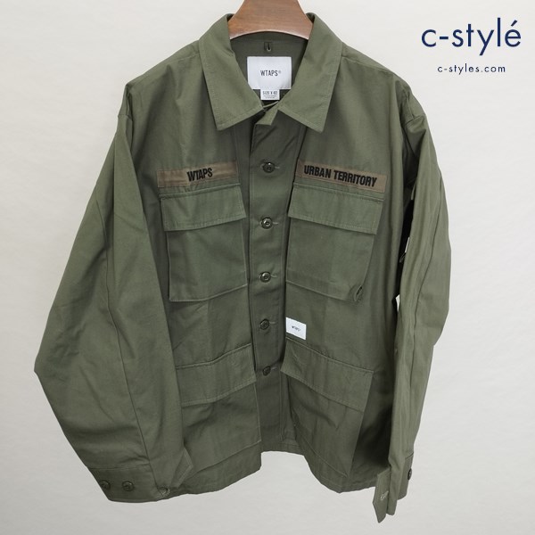 WTAPS ダブルタップス シャツジャケット 02 オリーブ 211WVDT-SHM03 長袖 綿100