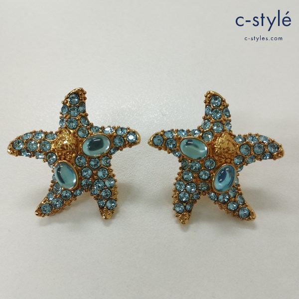 VERSACE ヴェルサーチ ピアス ゴールド系 ヒトデ イタリア製 両耳 アクセサリー