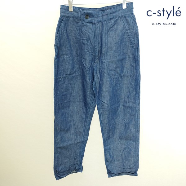 45R フォーティーファイブアール コットンリネンブルーデニムの908ベイカーパンツ 1 インディゴ 麻混 日本製