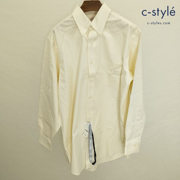 Brooks Brothers ブルックスブラザーズ 長袖シャツ 16-2/3 イエロー 無地 ボタンダウン ノンアイロン 綿100
