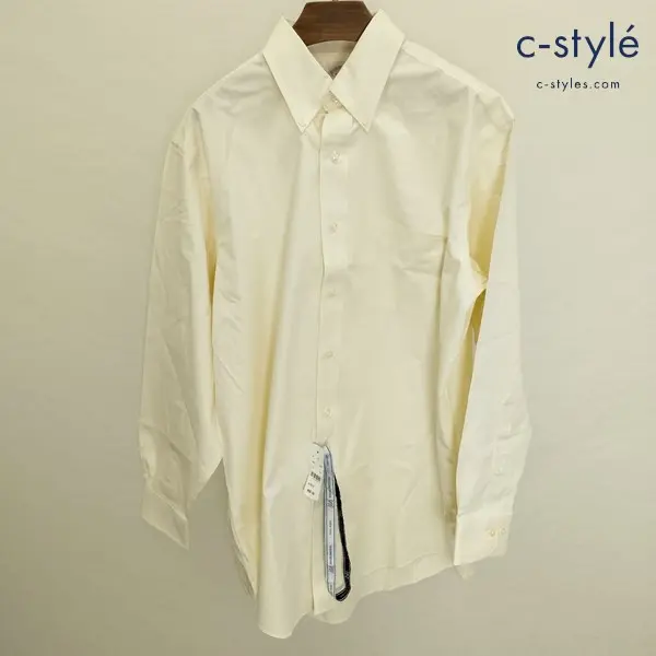 Brooks Brothers ブルックスブラザーズ 長袖シャツ 16-2/3 イエロー 無地 ボタンダウン ノンアイロン 綿100