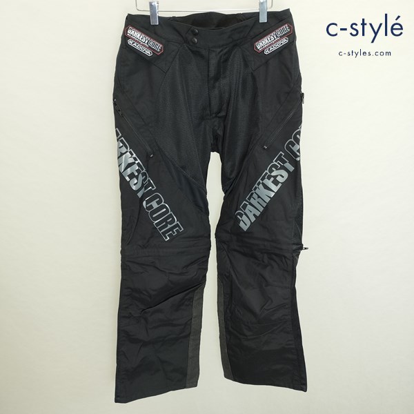 KADOYA カドヤ 2wayパンツ darkest core ダーケストコア L ブラック ナイロンメッシュ バイクウェア