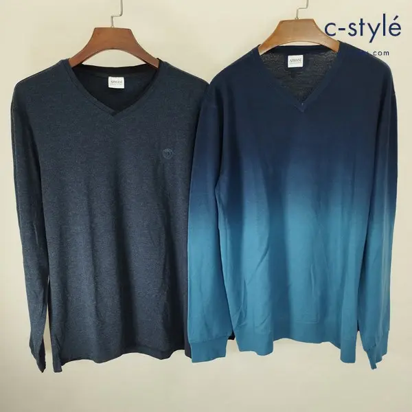 ARMANI COLLEZIONI アルマーニコレッツォーニ セーター XXL ネイビー 56 ブルー系 長袖