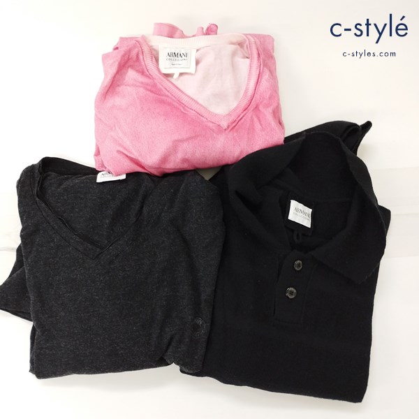 ARMANI COLLEZIONI アルマーニコレッツォーニ シャツ ニット 52 XXL 長袖 計3点