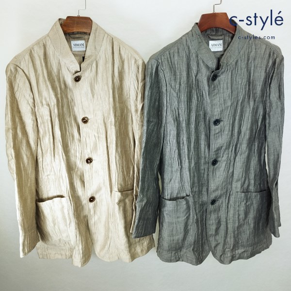 ARMANI COLLEZIONI アルマーニコレッツォーニ ジャケット 56 ベージュ グレー JCG36W 4B